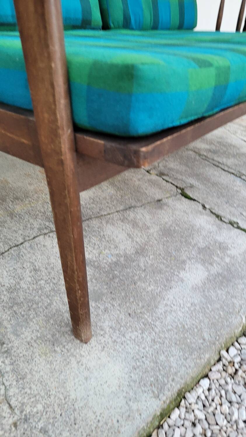 Vintage Scandinavian 2-seater sofa bench - 1950s