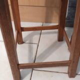 Pair of vintage wooden stools from the reconstruction period from the 40s and 50s