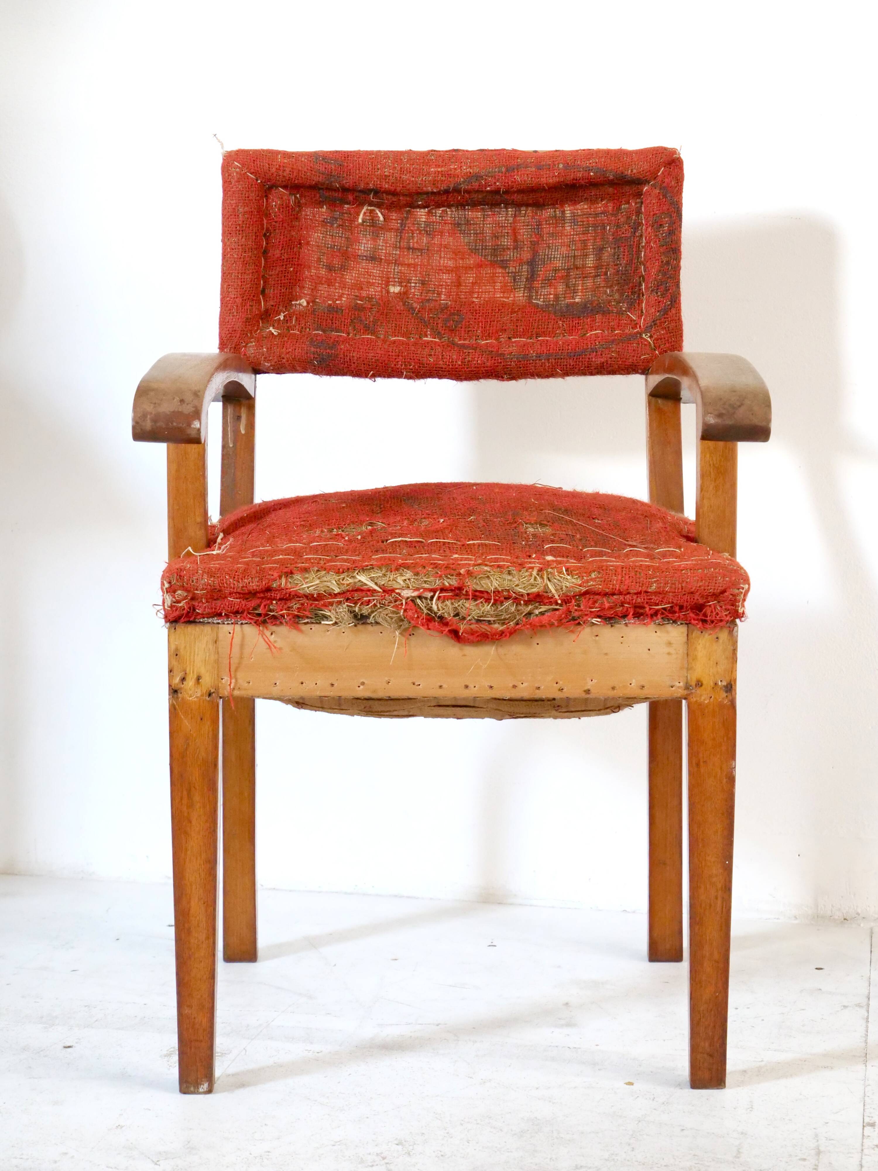 Fauteuil bridge ancien structure originale projet de tapissier