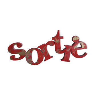 Lettre en métal à message