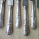 Set of 10 table knives in silver metal Louis XV style