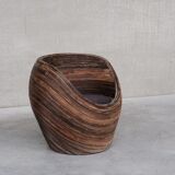 Mid-Century Italian Reed Lounge Chair