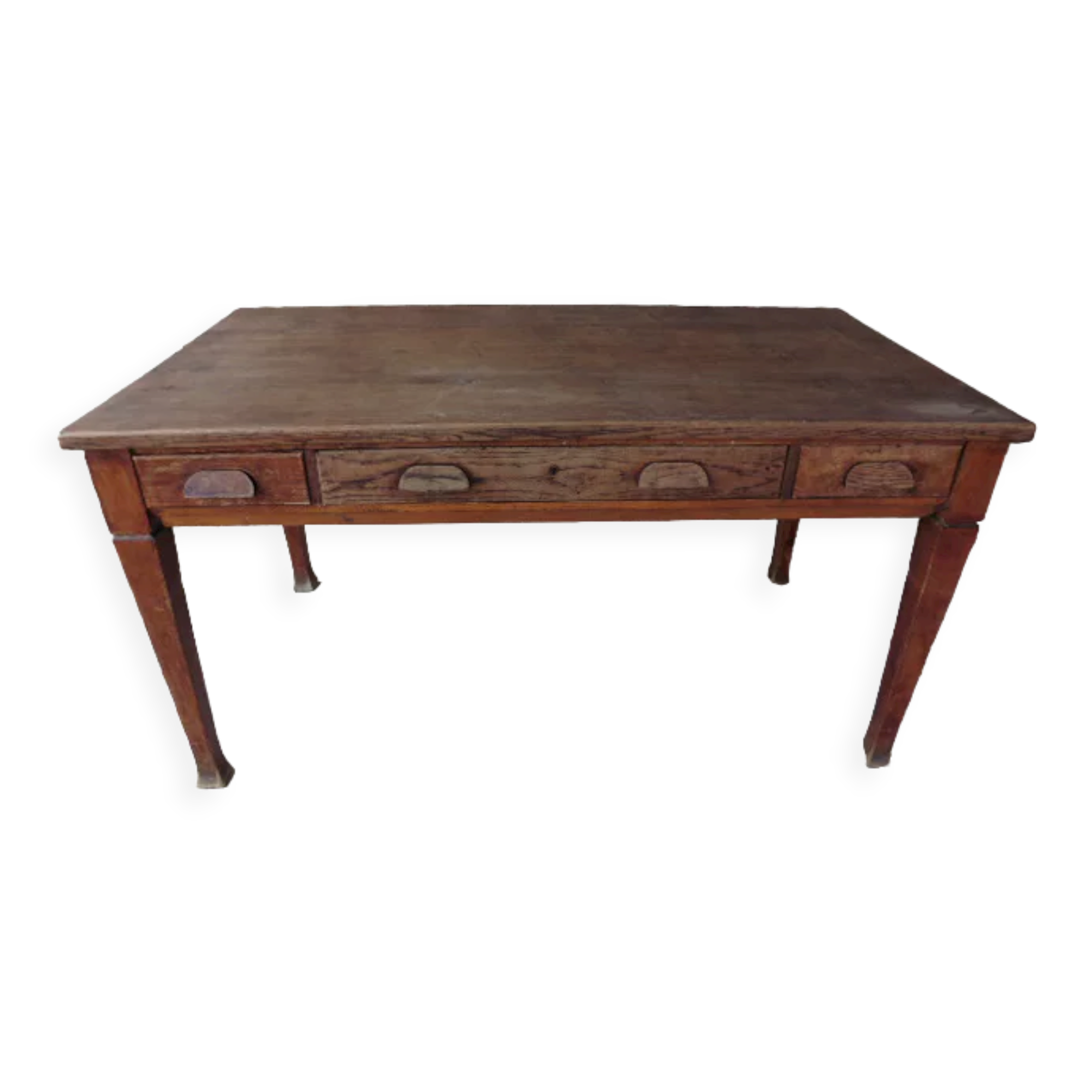 Old farmhouse table in solid oak