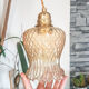 Baladeuse tulipe en verre doré vintage