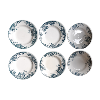 Set of 6 vintage hollow plates