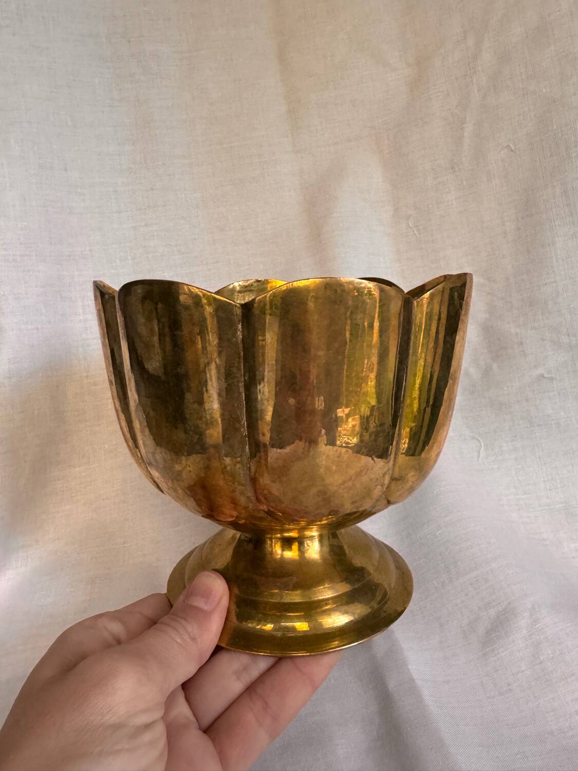 Brass footed bowl