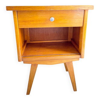 Vintage compass leg bedside table