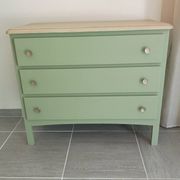 Matt green chest of drawers