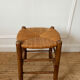 Straw seat wooden stool