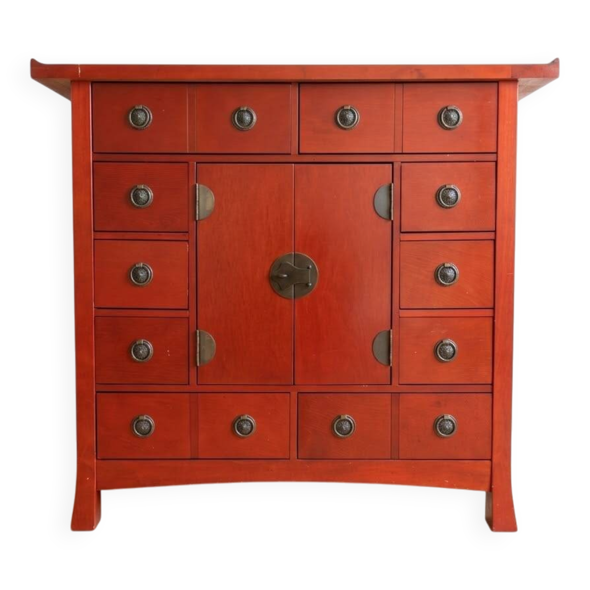 Red wooden Chinese-style storage furniture