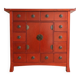 Red wooden Chinese-style storage furniture