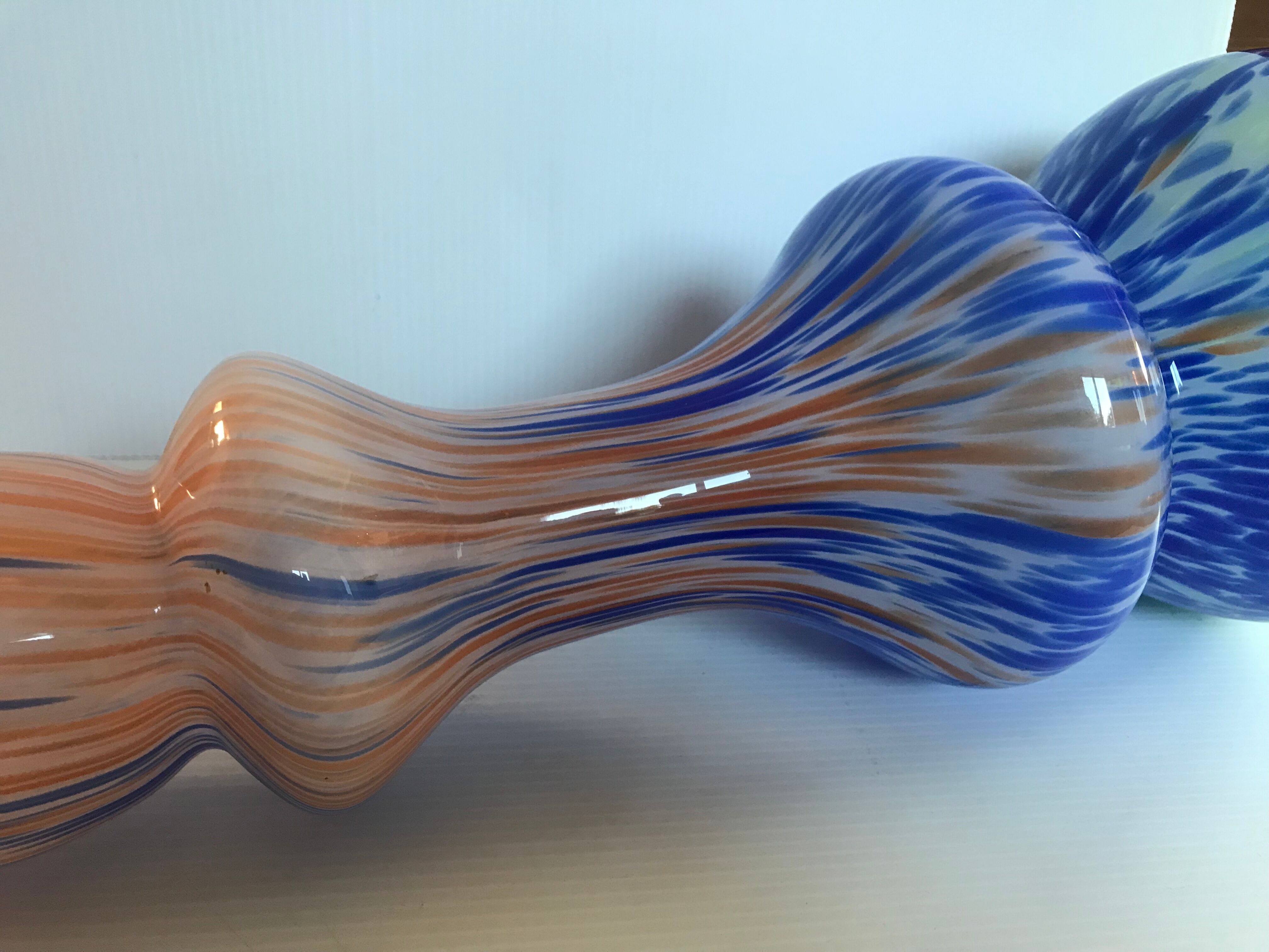 Multicolored vase Murano 46cm