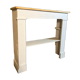 White and wood fireplace