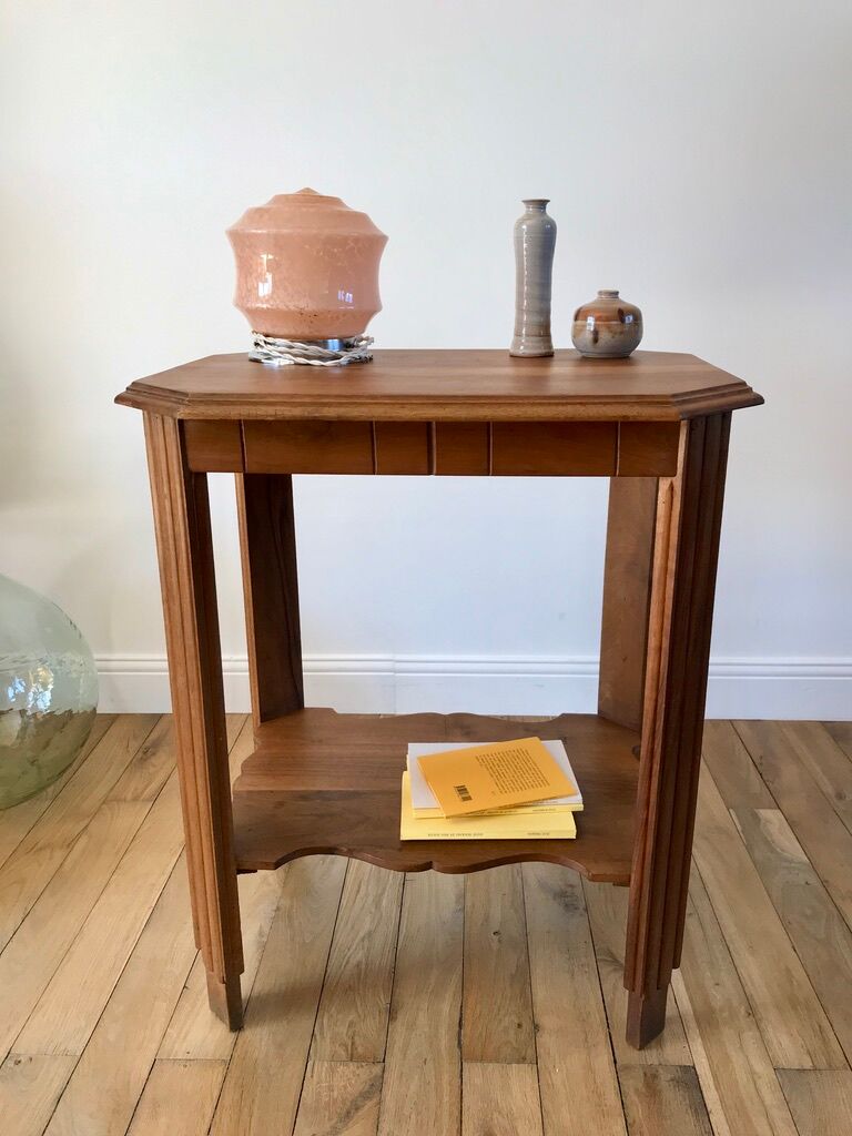 Wooden console table art deco 40s