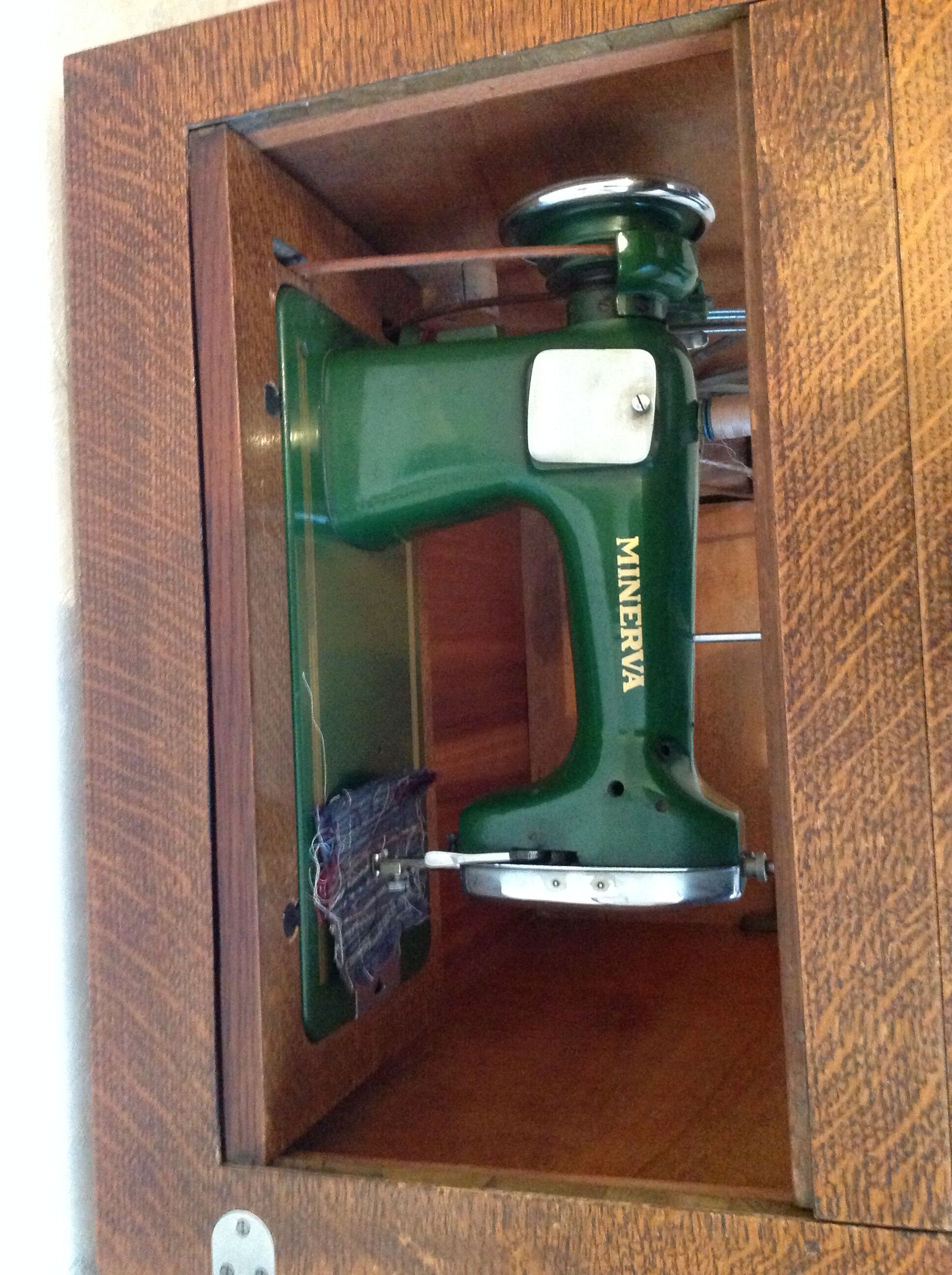 Furniture with Minerva sewing machine / vintage 50s-60s