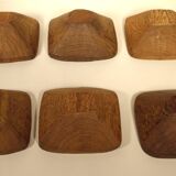 Exotic wood plate and bowl tray set