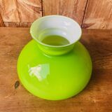 Green and white opaline lampshade from the 70s.