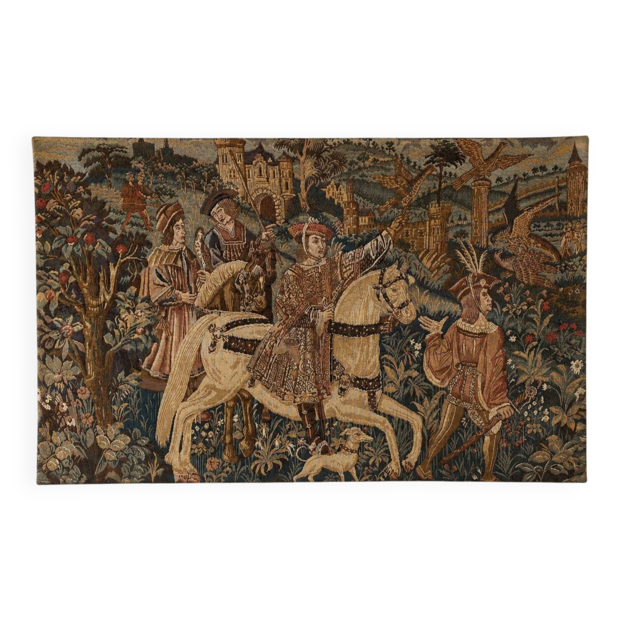 Medieval style wall tapestry 100 × 64 cm