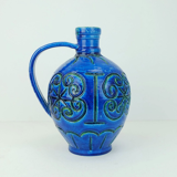 large italian mid century italica ars jug VASE jug rimini blue glaze