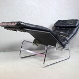 1970s Swedish Leather Chaise by Sam Larsson for DUX