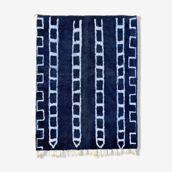 Modern Moroccan carpet blue 90x150cm
