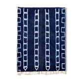 Modern Moroccan carpet blue 90x150cm