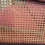 Banquette bois et velours circa 1900