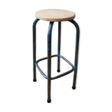 High wood and metal stool
