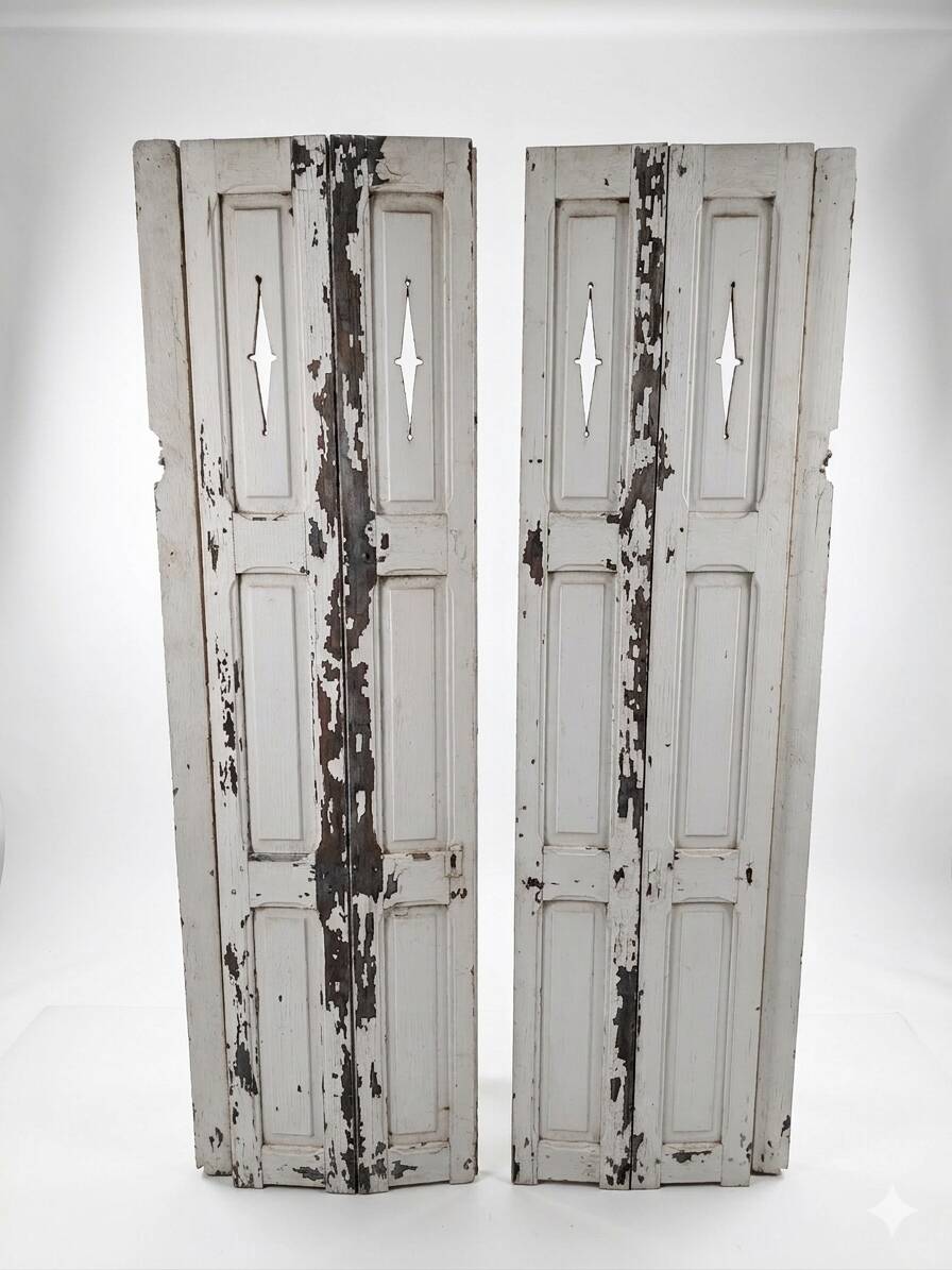 Pair of old shutters
