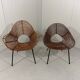 Rattan easy chairs by Rohé Noordwolde, Netherlands 1950-60’s