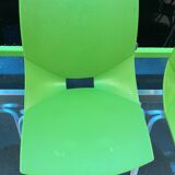 4 stackable chairs design Angelo Pinaffo model Shell Italy