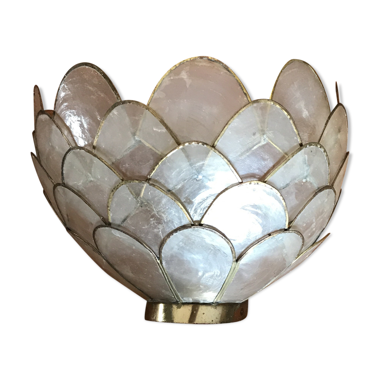 Vintage mother-of-pearl wall lamp