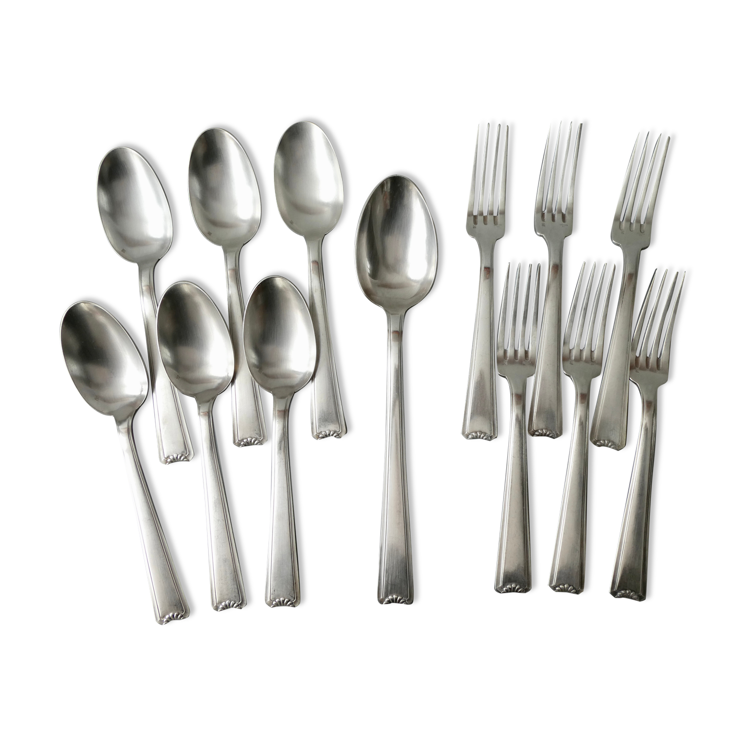 Set of silver metal cutlery Ercuis model Cambodia