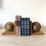 Vintage globe bookends
