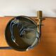 Vintage brass and black double arm wall lamp