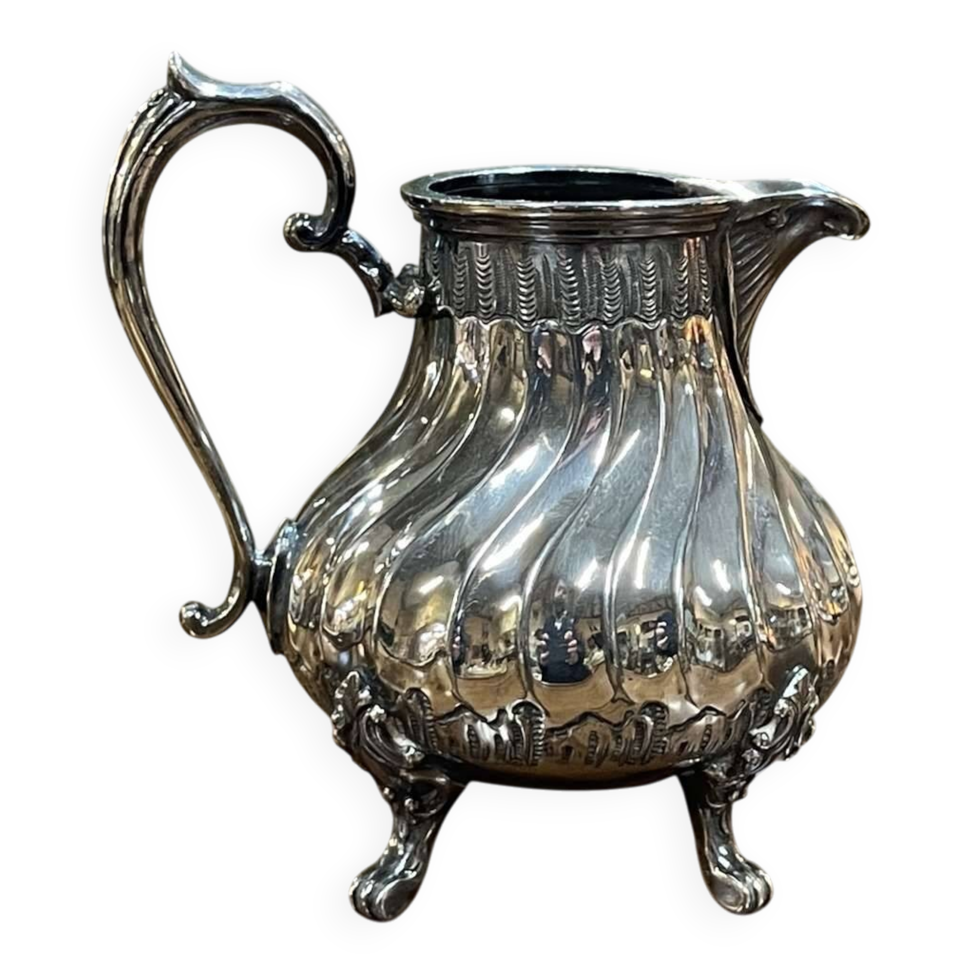 Pot à lait en métal argenté début XXème