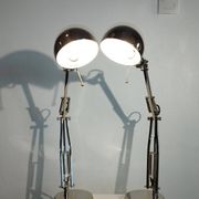 Pair of articulated lamps vintage 1980s industrial design