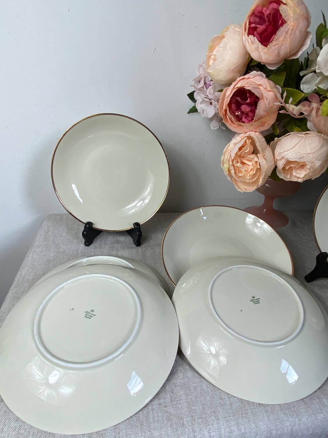 Six Bavaria porcelain soup plates