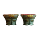 Pair of Art Nouveau cache-pots in barbotine, Saint-Clément manufacture, ve