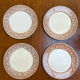 Set of 4 dessert plates Creil & Montereau – Labrador model