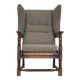 1960s, Scandinavian design, reupholstered high-back armchair, furniture wool, oak wood.