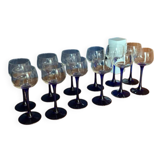 Alsace blue wine glasses