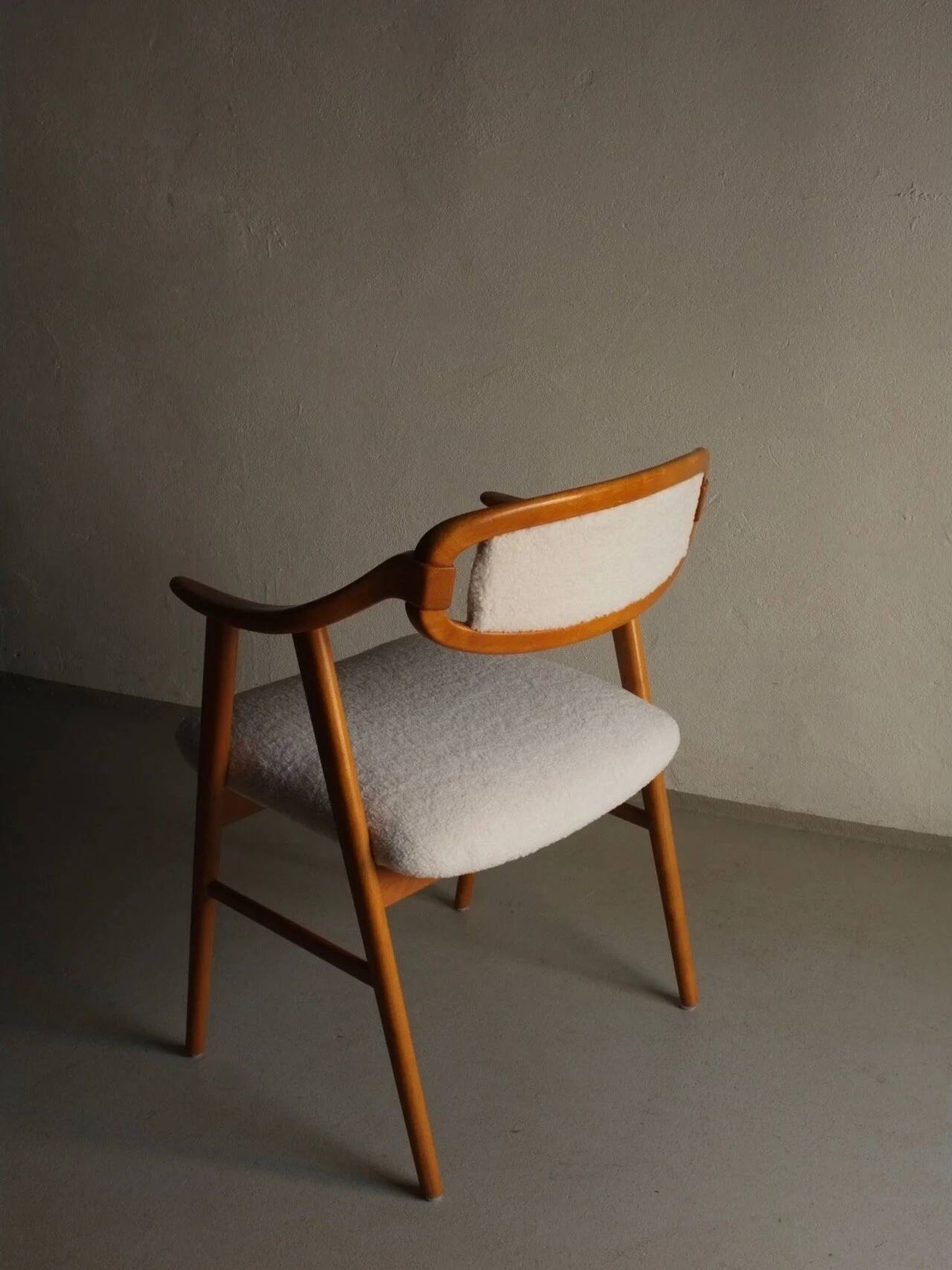 Scandinavian faux shearling chair | 1960s