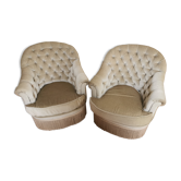 Duo de fauteuils crapaud