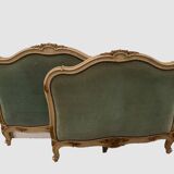 Bench daybed in lacquered and gilded wood 20th century