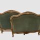 Bench daybed in lacquered and gilded wood 20th century