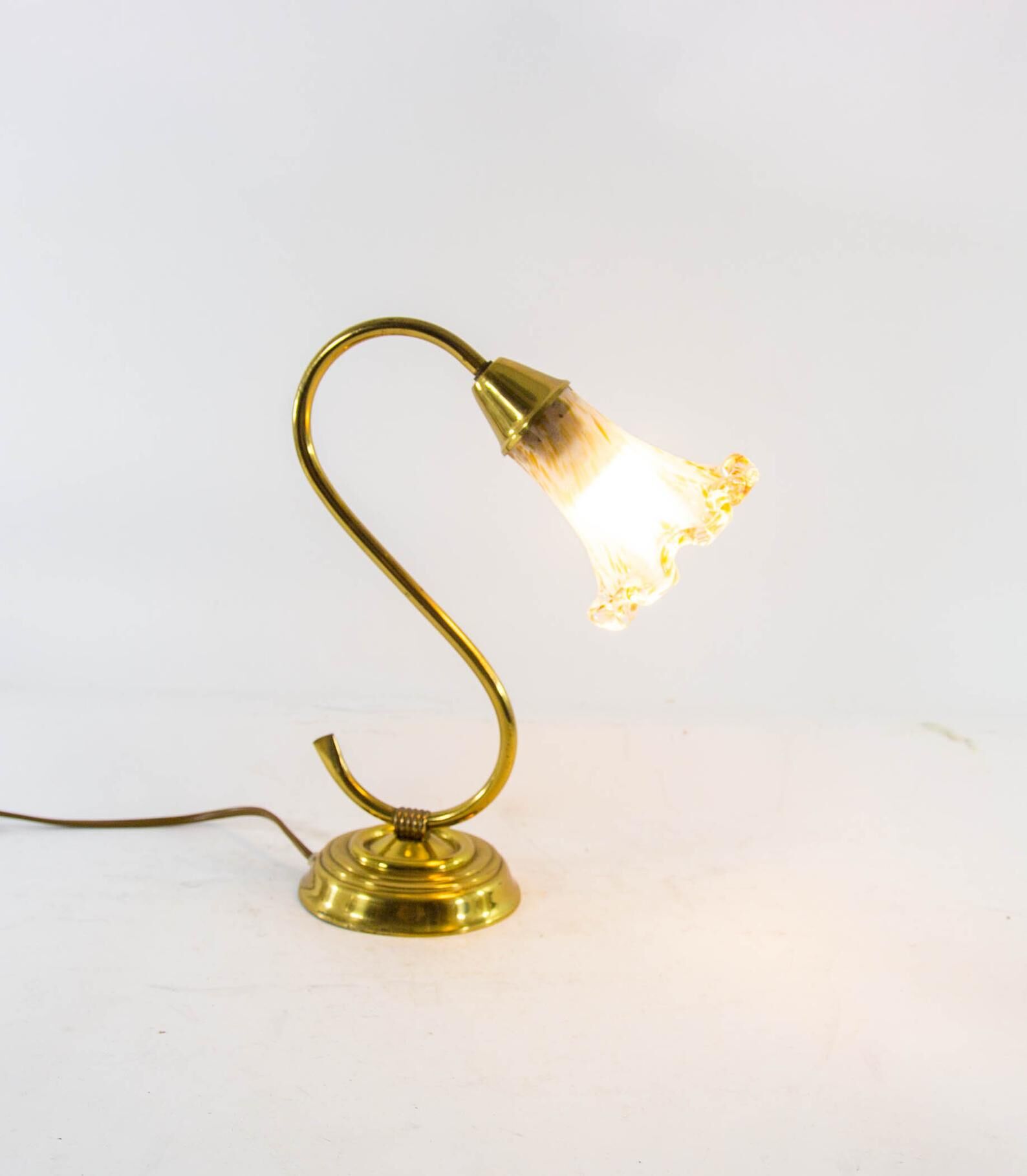 Murano glass lampshade table lampshade and brass base