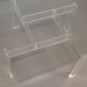 Table basse vintage de Swart. En verre acrylique avec plateau en verre.