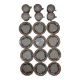 Lot de 6 tasses à café/thé et 12 soucoupes assorties des années 50'
