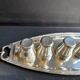 6 shot glasses on tray with handles – Silver metal -Louis XVI style